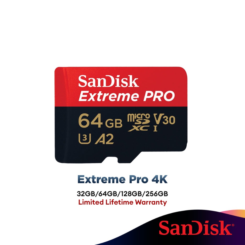 Sandisk Extreme Pro 4k (up To 200mb S) Microsd Card With Adapter (32gb 