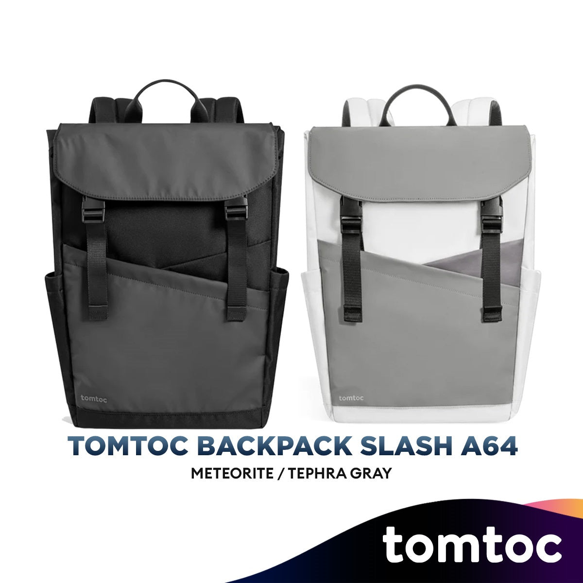 tomtoc 16 Inch Flap Lightweight & Water-Resistant Laptop Backpack - Te