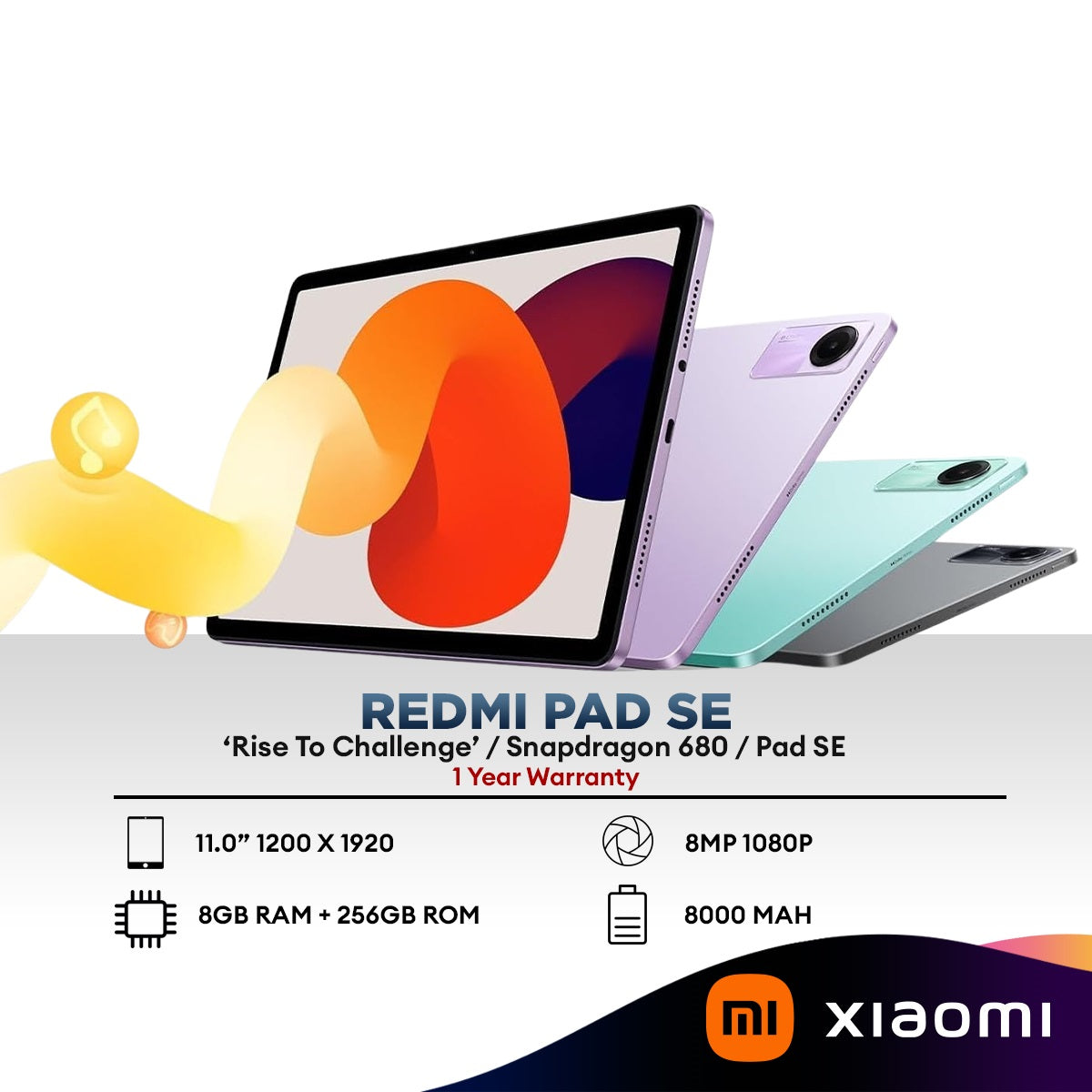 Xiaomi Redmi Pad SE WiFi (8GB RAM 256GB ROM)(Graphite Gray)