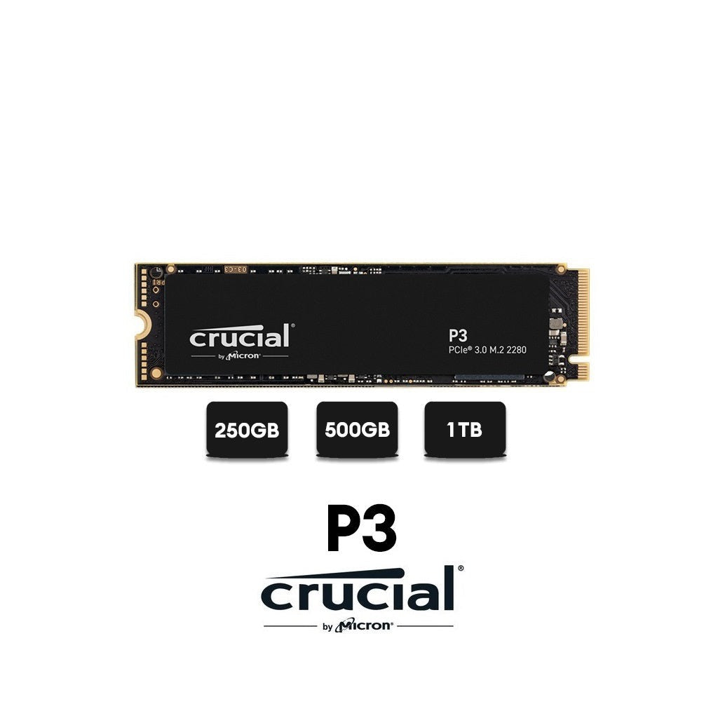 Crucial P3 500GB nvme SSD (PRE-OWNED)