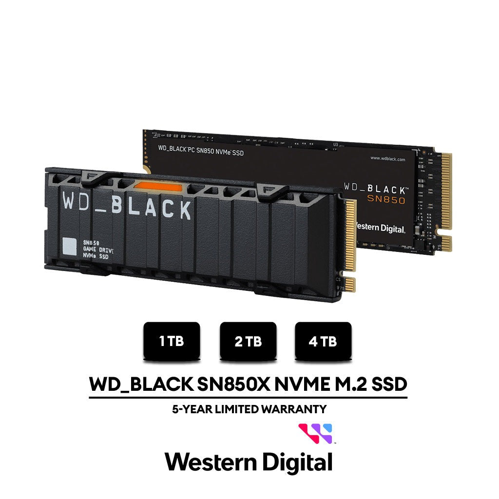 Western Digital Wd Black Sn850x 1tb 2tb 4tb Nvme Pcie Gen4 X4 M 2 All It Hypermarket