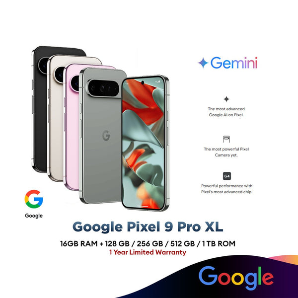 [Pre- Order] Google Pixel 9 Pro XL Gemini AI Smartphone designed for AI (12GB RAM + 128GB / 256GB / 512GB / 1TB)