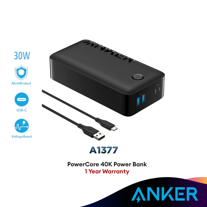 Anker 347 Power Bank (PowerCore 40K) 30W PD -Black