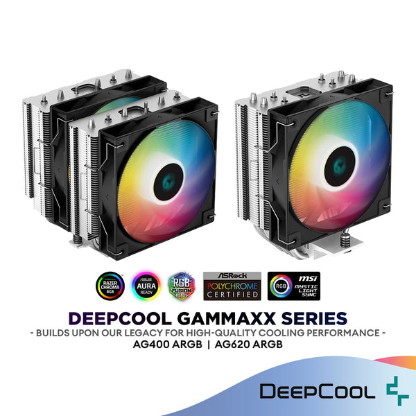 DeepCool AG400 ARGB GAMMAXX Series High Performance CPU Cooler | Intel & AMD CPU Air Cooler