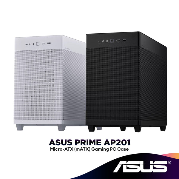 ASUS Prime AP201 Mesh Panel Micro ATX (mATX) Gaming PC Casing | Included 1x Case Fans