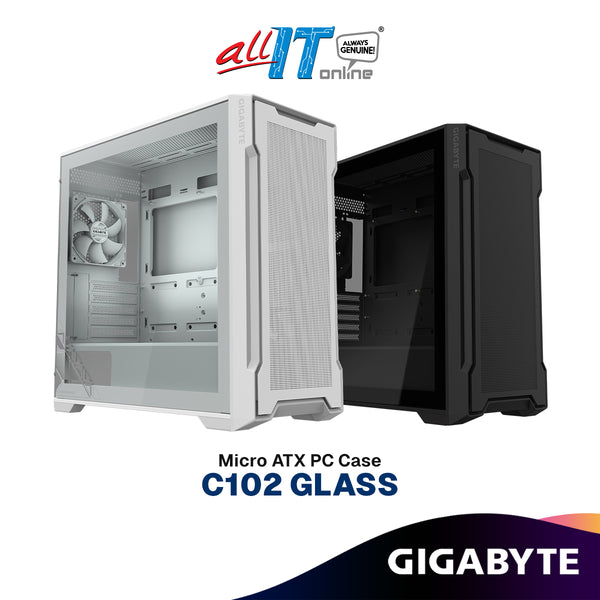 GIGABYTE C102 GLASS / C102 GLASS ICE Micro ATX (mATX) Gaming PC Case