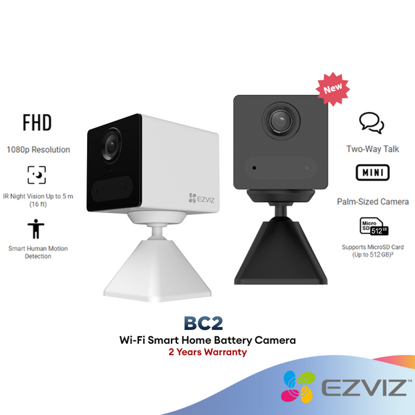 Ezviz CB2 / Ezviz BC2 1080P FHD 2MP Indoor Wi-Fi Smart Home Battery Night Vision Two Way Talk Wireless Security IP Camera Replacement by Ezviz CB1