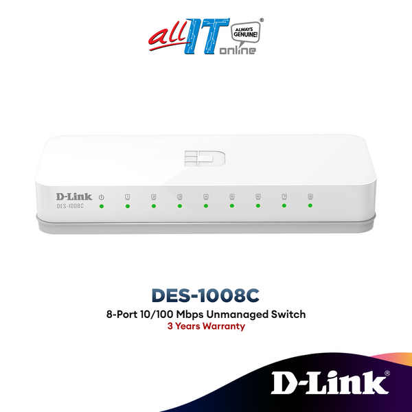 D-Link ( DES-1008C ) Unmanaged Desktop Switch