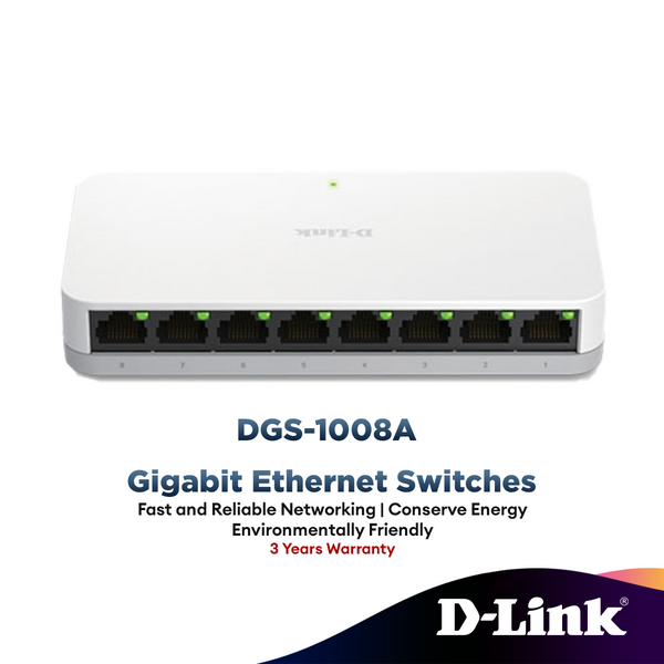 D-Link DGS-1008A 8-Port Gigabit Desktop Switch -Rs.1990 – LT Online Store