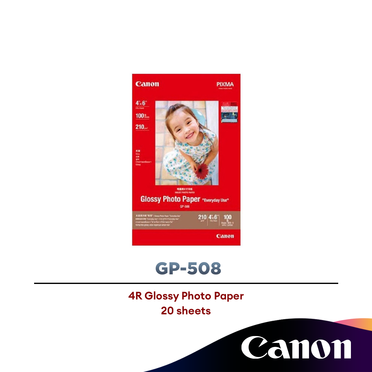 Canon GP-508 Glossy Photo Paper 4R 4 x 6