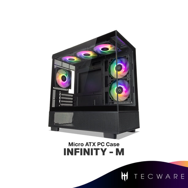 TECWARE INFINITY M Black Micro ATX (mATX) Gaming PC Case