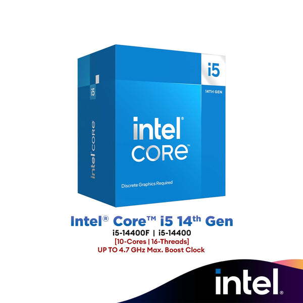 Intel® Core™ i5-14400F / i5-14400 (10-Core/16-Threads) Intel Processor | Intel 14th Gen CPU (LGA1700)