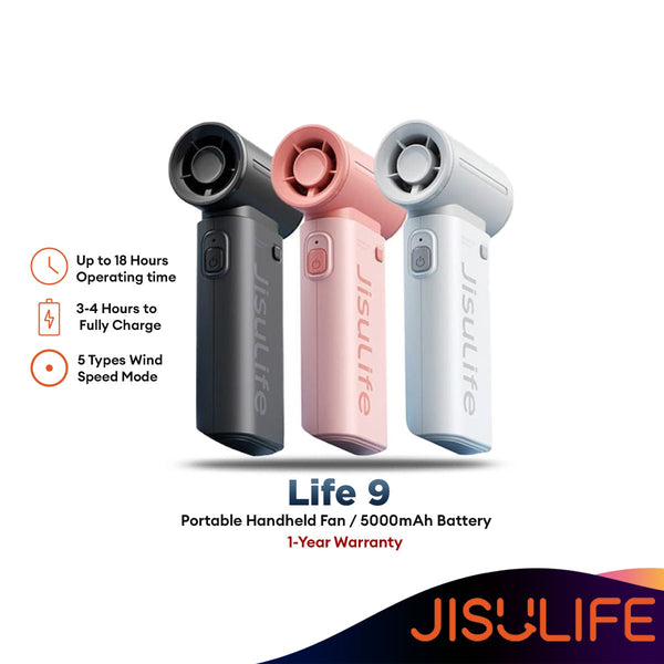 Jisulife Life 9 Portable Handheld Fan Life 9 5000mAh