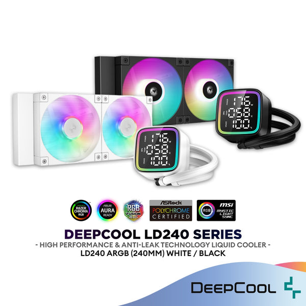 DeepCool LD240 ARGB High-Performance 240mm Digital AiO CPU Cooler | Intel & AMD CPU Liquid Cooler