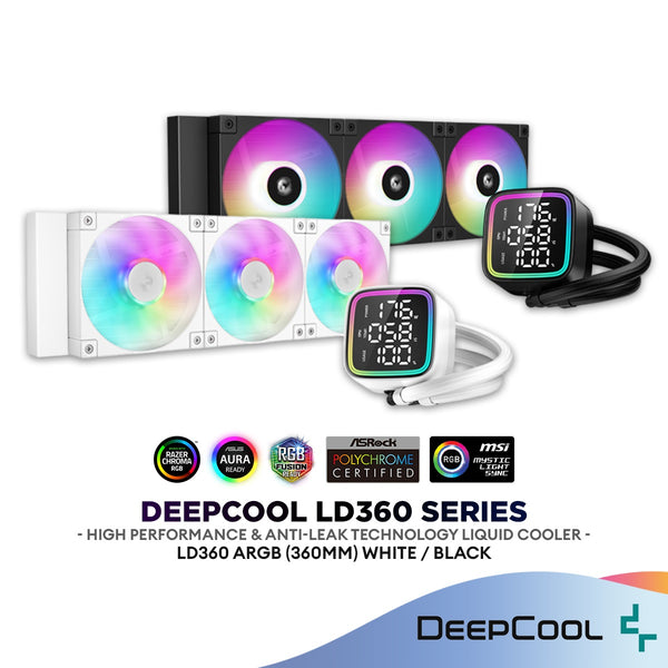 DeepCool LD360 ARGB High-Performance 360mm Digital AiO CPU Cooler | Intel & AMD CPU Liquid Cooler