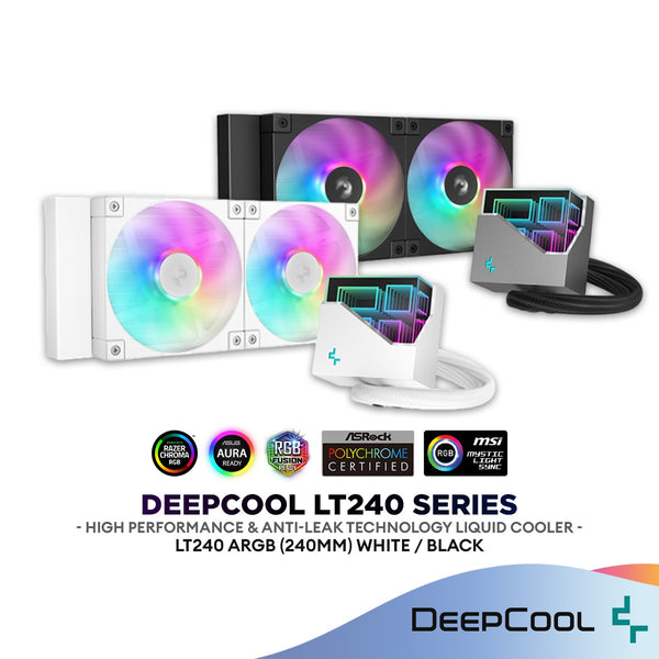 DeepCool LT240 ARGB High-Performance 240mm AiO CPU Cooler | Intel & AMD CPU Liquid Cooler