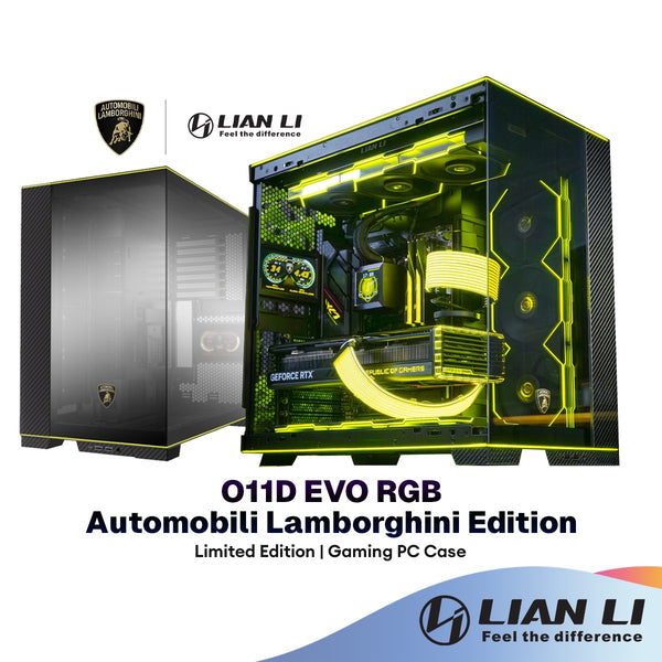 LIAN LI O11D EVO RGB Automobili Lamborghini Edition Dual Chamber Tower (ATX) Gaming PC Casing | LIMITED EDITION