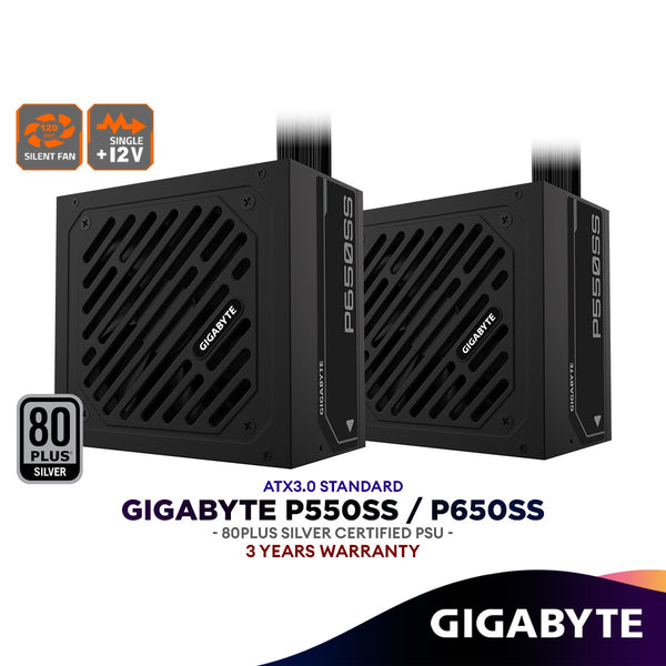 GIGABYTE GP-P550SS (550W) / GP-P650SS (650W) Power Supply | 80+ Silver PSU