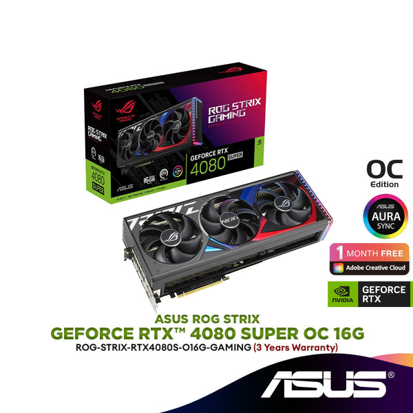 ASUS ROG Strix GeForce RTX 4080 SUPER 16GB GDDR6X OC Edition Graphics Card (GPU) | ROG-STRIX-RTX4080S-O16G-GAMING