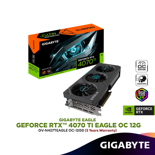 GIGABYTE GeForce RTX 4070 Ti EAGLE OC 12GB GDDR6X Graphics Card | GV-N407TEAGLE OC-12GD