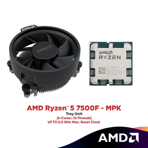 AMD Ryzen 5 7500F MPK Tray Unit AM5 Processor (6-Cores/12-Threads) | AMD Ryzen 5 7000 Series