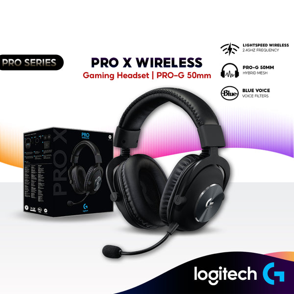 Logitech G PRO X Wireless Lightspeed Gaming Headset | 50mm PRO-G Drivers | Object-Based Surround Sound