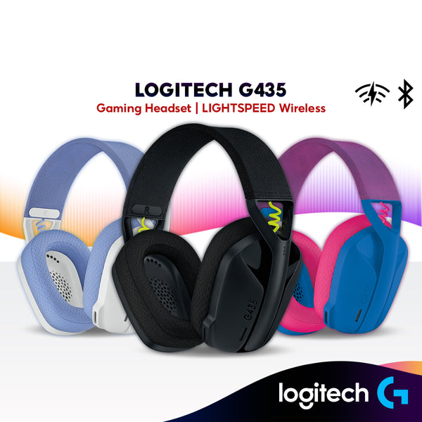 Logitech G435 LIGHTSPEED Wireless Gaming Headset | LightWeight Headset | Over Ear Headphones with Mic