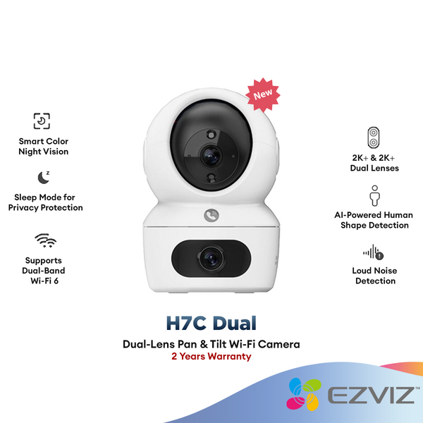 Ezviz C6CN 720P / C6N FHD 1080P 2MP / C6N 2K QHD 4MP / H6 3K 5MP / H6C Pro 1080p 2MP / H6C Pro 2K 4MP / H7C Dual 2K+ & 2K+ Pan And Tilt Smart Wireless Wi-Fi Indoor Cloud CCTV Network Home Security IP Camera