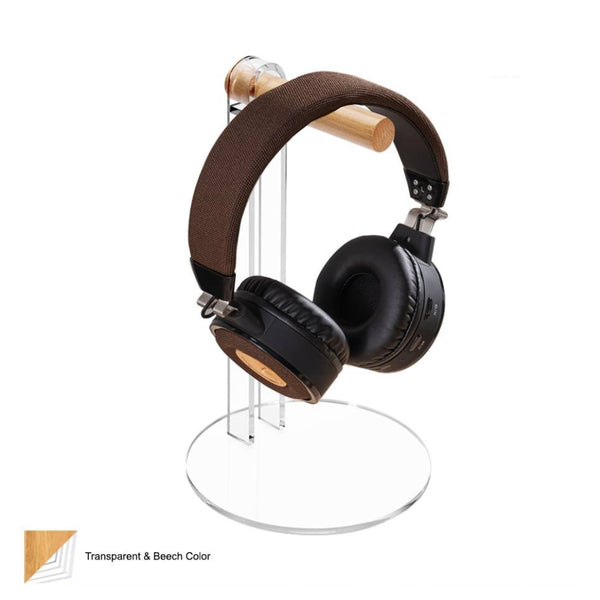 Brateck Acrylic Wood Headphone Stand HPS08-3