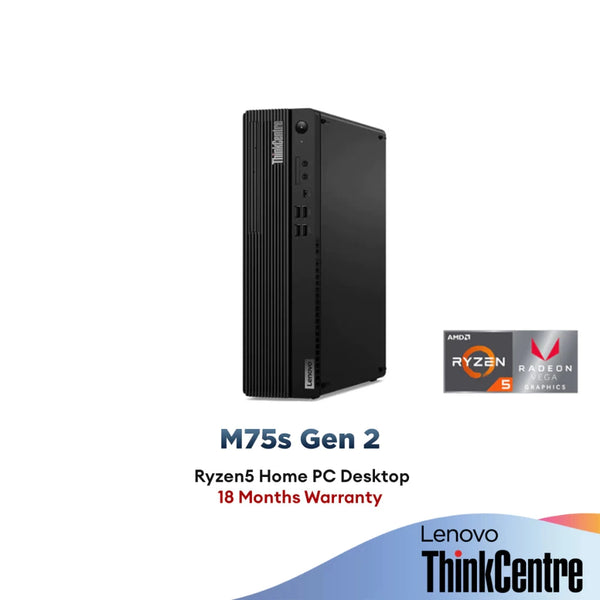 Lenovo ThinkCentre M75s Gen 2 Ryzen5 Pro-3400G/8GB RAM/256GB SSD/Win10 Home PC Desktop