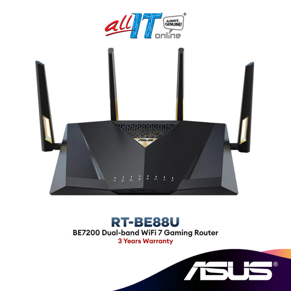 Asus Extendable BE7200 Dual Band Wifi 7 RT-BE88U Gaming Router