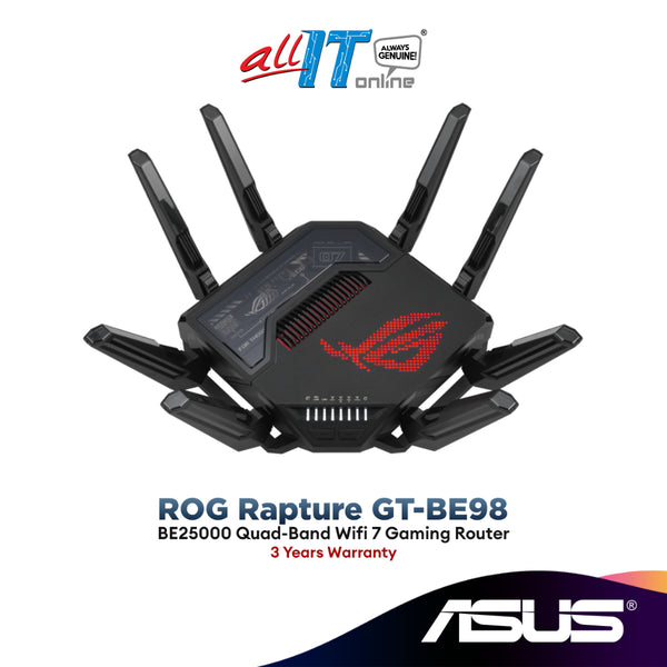 Asus ROG Rapture BE25000 Quad-Band Wifi 7 GT-BE98 Gaming Router