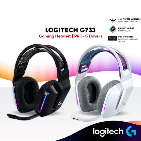 Logitech G733 LIGHTSPEED Wireless RGB Gaming Headset with G-PRO Drivers | Blue VO!CE Filters