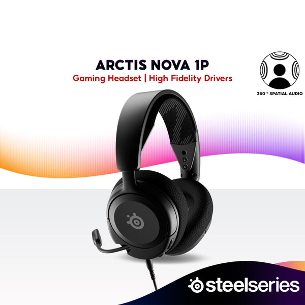 SteelSeries Arctis Nova 1P Multi-Platform Premium Wired Gaming Headset with ClearCast Gen 2 Microphone | LightWeight