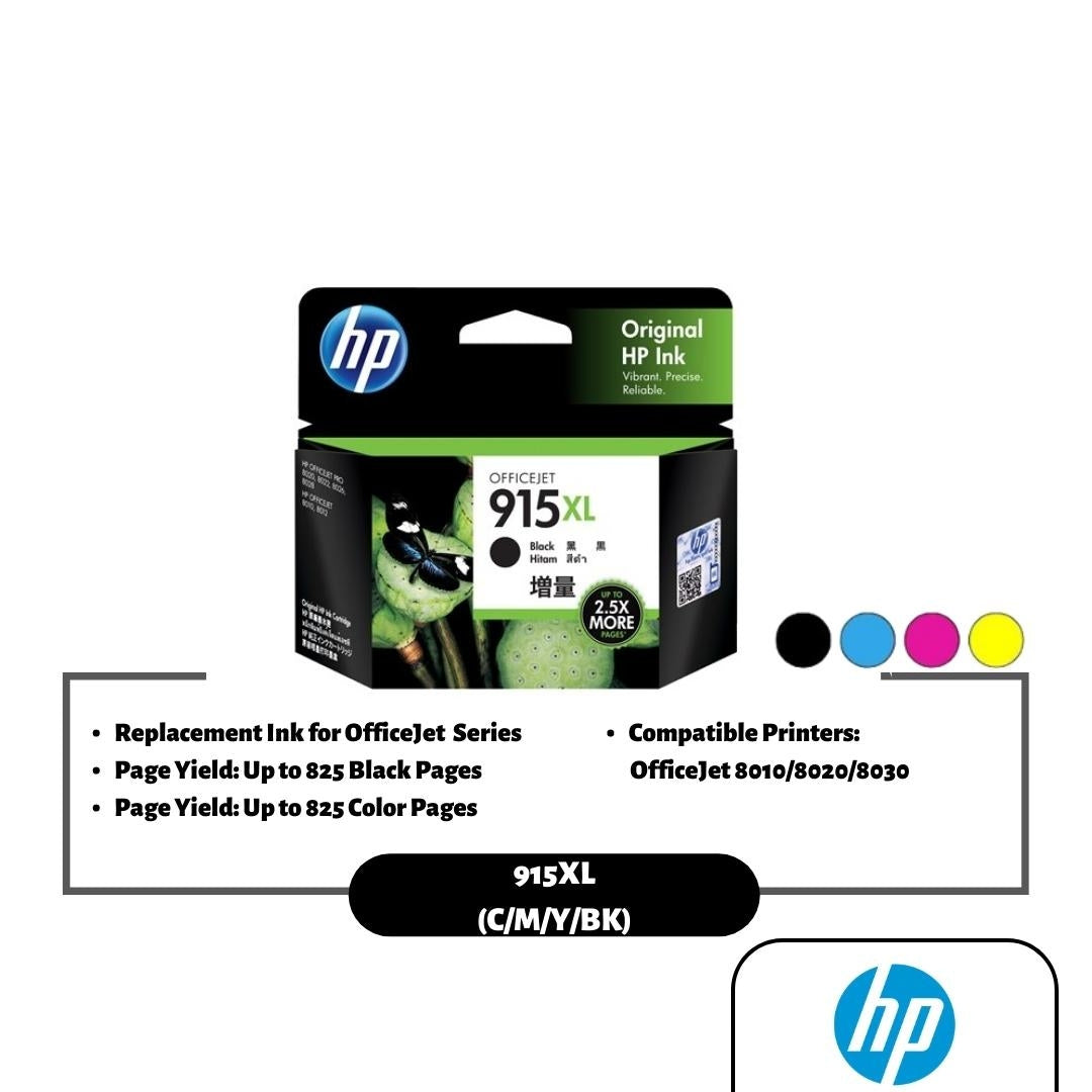 HP 915XL Ink Cartridge (Black/Cyan/Magenta/Yellow) – ALL IT Hypermarket