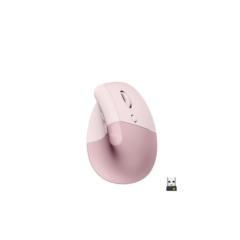 Logitech Lift Vertical Ergonomic Mouse, Wireless, Bluetooth or Logi Bolt  USB receiver, Quiet clicks, 4 buttons, compatible with  Windows/macOS/iPadOS, Laptop, PC - Graphite 