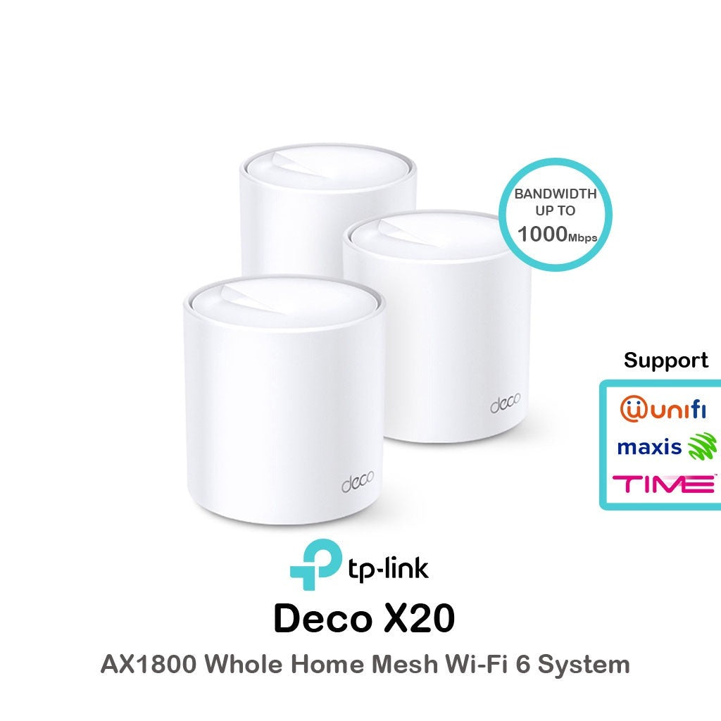 TP-Link AX1800 Wireless Repeater Deco X20 (1 Pack / 2 Pack / 3 Pack ...